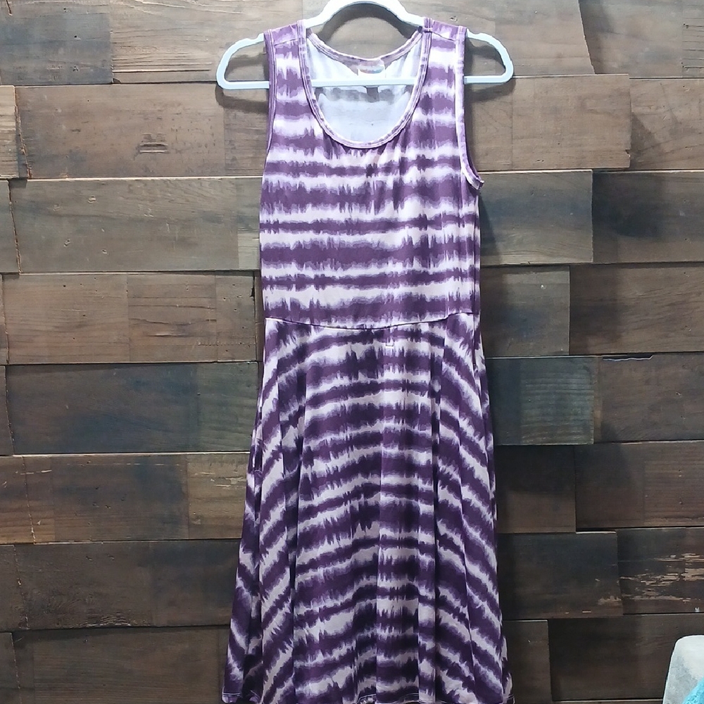 LuLaRoe Purple and Pink Causal Nicki Dress Size Medium